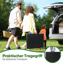 Sekey Klapptisch Gartentisch klappbar – Rattan-Optik/Glatt, wetterfest & tragbar, ideal für Balkon, Garten & Party Sekey