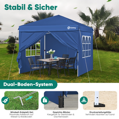 Sekey 3x3 m Faltpavillon mit 4 Seitenteilen