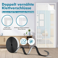 Sekey Magnet Fliegengitter Tür aus Polyester, mit Bändern, Weiß Sekey
