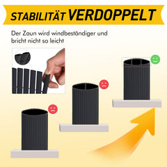 Sekey PVC Sichtschutzmatte mit doppelter Verstärkung innen, Anthrazit