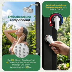 Sekey Gartendusche, Solardusche 40L / 60L Gartendusche mit Regenduschkopf & Fußdusche – bis 60°C, ohne Strom für Garten, Pool & Camping