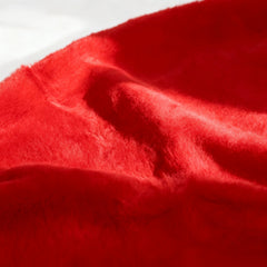 Salcar Baumteppich Weihnachten rund, Weihnachtsbaumdecke rot weiß, Plüsch Weihnachtsbaum Röcke