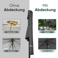 Sekey 190 x 30/50 cm Schutzhülle für 350 cm Sonnenschirm, aus Polyester-Gewebe Sekey