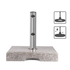 Sekey Granit Sonnenschirmständer 25 kg – Rechteckiger Betonschirmständer für Balkon & Terrasse Sekey