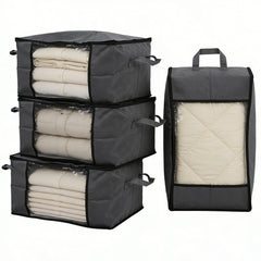 Sekey Unterbett-Aufbewahrungsboxen 60L & 90L Set für Kleidung, Bettwäsche und saisonale Textilien, Staub- und Feuchtigkeitsschutz