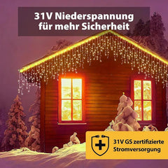 Salcar 5m /10m /15m LED Eisregen Lichterkette, 200 / 400 /608 LEDs, mit Fernbedienung Sekey