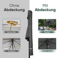 Sekey 220 x 30/50 cm Schutzhülle für 400 cm Sonnenschirm, aus Polyester-Gewebe Sekey