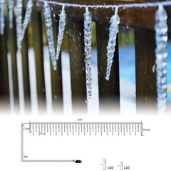Salcar 5 m LED Lichterkette mit 40 Eiszapfen, 40 LEDs, 31V GS-zertifizierte Stromversorgung Salcar