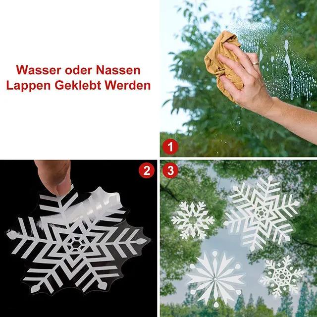 Salcar 100 St. Schneeflocken Fensteraufkleber Sekey