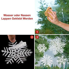 Salcar 100 St. Schneeflocken Fensteraufkleber Sekey