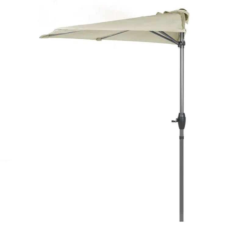 Sekey 270 cm Halbrund Sonnenschirm mit Kurbel, Sonnenschutz UV50+ Sekey