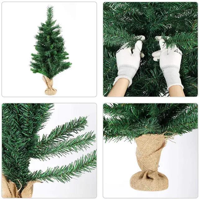 Salcar 60/90cm Künstlicher Weihnachtsbaum Klein mit Christbaumständer, Nordmanntanne, mit 70/110 Spitzen Salcar
