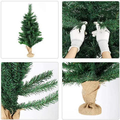 Salcar 60/90cm Künstlicher Weihnachtsbaum Klein mit Christbaumständer, Nordmanntanne, mit 70/110 Spitzen Salcar