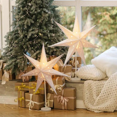 Salcar 35 cm / 55 cm LED Papierstern zum Stehen Salcar