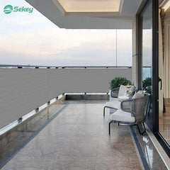 Sekey Balkon Sichtschutz aus 220 g/m² HDPE, Hellgrau Sekey