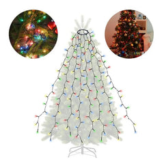 Salcar 2 m LED Lichterkette für Weihnachtsbaum, mit 8 Strängen, 280 LEDs, 31V GS-zertifizierte Stromversorgung Salcar