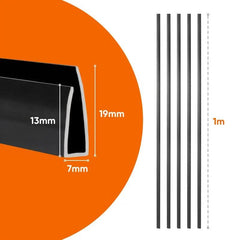 Sekey 5x1m PVC Abschlussleiste für PVC Sichtschutzmatte Sekey