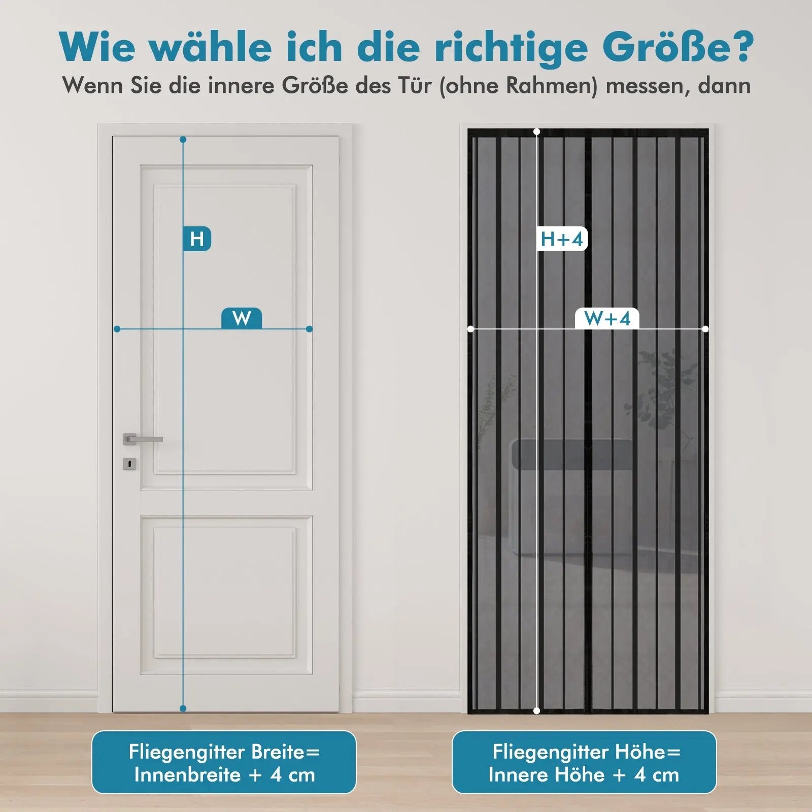 Sekey Magnet Fliegengitter Tür aus Polyester, mit Bändern, Schwarz Sekey