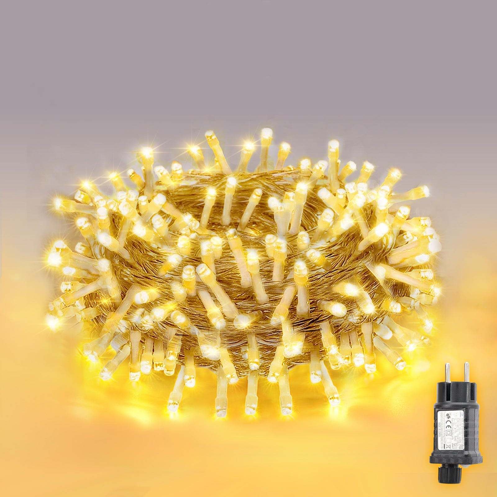 Salcar LED Lichterkette mit 5m/10m/15m/20m Länge – 50–300 LEDs, Fernbedienung, 8 Modi, Timer & IP44 Wasserdicht, für Weihnachtsdeko, Party, Hochzeit, Garten – Warmweiß Salcar