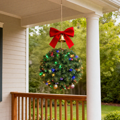 Salcar DIY Weihnachtskugel 40 cm – Grüne PVC Dekokugel zum Hängen, wetterfest & langlebig – Vielseitige Weihnachtsdekoration für Innen- und Außenbereich