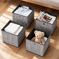 Sekey Aufbewahrungsboxen 6er Set Faltbare Stoffboxen 30 × 30 × 30 cm, stabil & vielseitig für Regale und Schränke