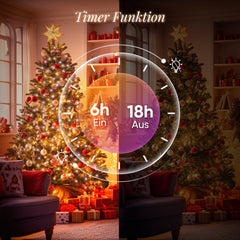 Salcar LED Lichterkette Außen, Warmweiß & Kaltweiß, 14 Modi, Timer & Memory, IP44 Wasserdicht, Weihnachtsbeleuchtung für Garten, Balkon, Party, Hochzeit Salcar