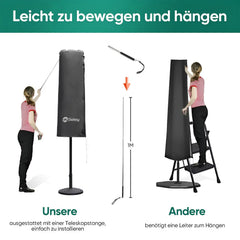 Sekey 160 x 50/62 cm Schutzhülle für Doppelsonnenschirm, aus Polyester-Gewebe Sekey