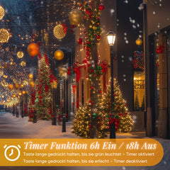 Salcar LED Cluster Lichterkette aus Kupferdraht – 5m/10m/15m/20m, 200–800 LEDs, Wasserdicht, 8 Modi, Timer & Memory, für Innen & Außen, Weihnachtsbaum, Garten, Hochzeit, Party – Warmweiß Salcar