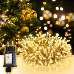 Salcar LED Lichterkette mit 5m/10m/15m/20m Länge – 50–300 LEDs, Fernbedienung, 8 Modi, Timer & IP44 Wasserdicht, für Weihnachtsdeko, Party, Hochzeit, Garten – Warmweiß Salcar