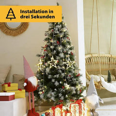 Salcar 2 m LED Lichterkette mit Ring Sterne für Weihnachtsbaum, 188 LEDs, mit Fernbedienung Sekey