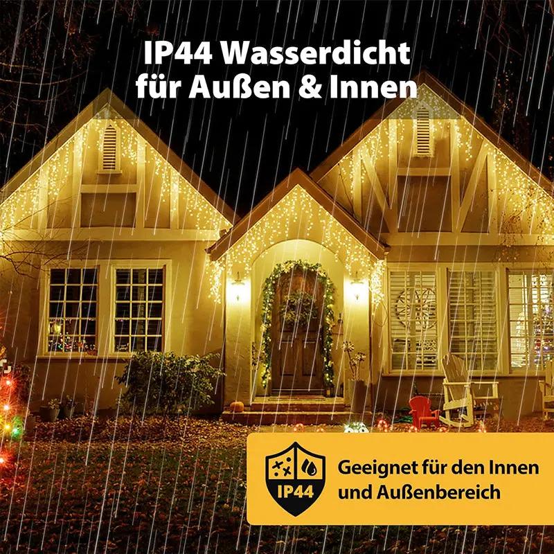 Salcar 5m /10m /15m LED Eisregen Lichterkette, 200 / 400 /608 LEDs, mit Fernbedienung Sekey