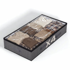 Sekey Unterbett-Aufbewahrungsboxen 90L, atmungsaktiv, modular, ideal für Kleidung, Bettwäsche & saisonale Textilien