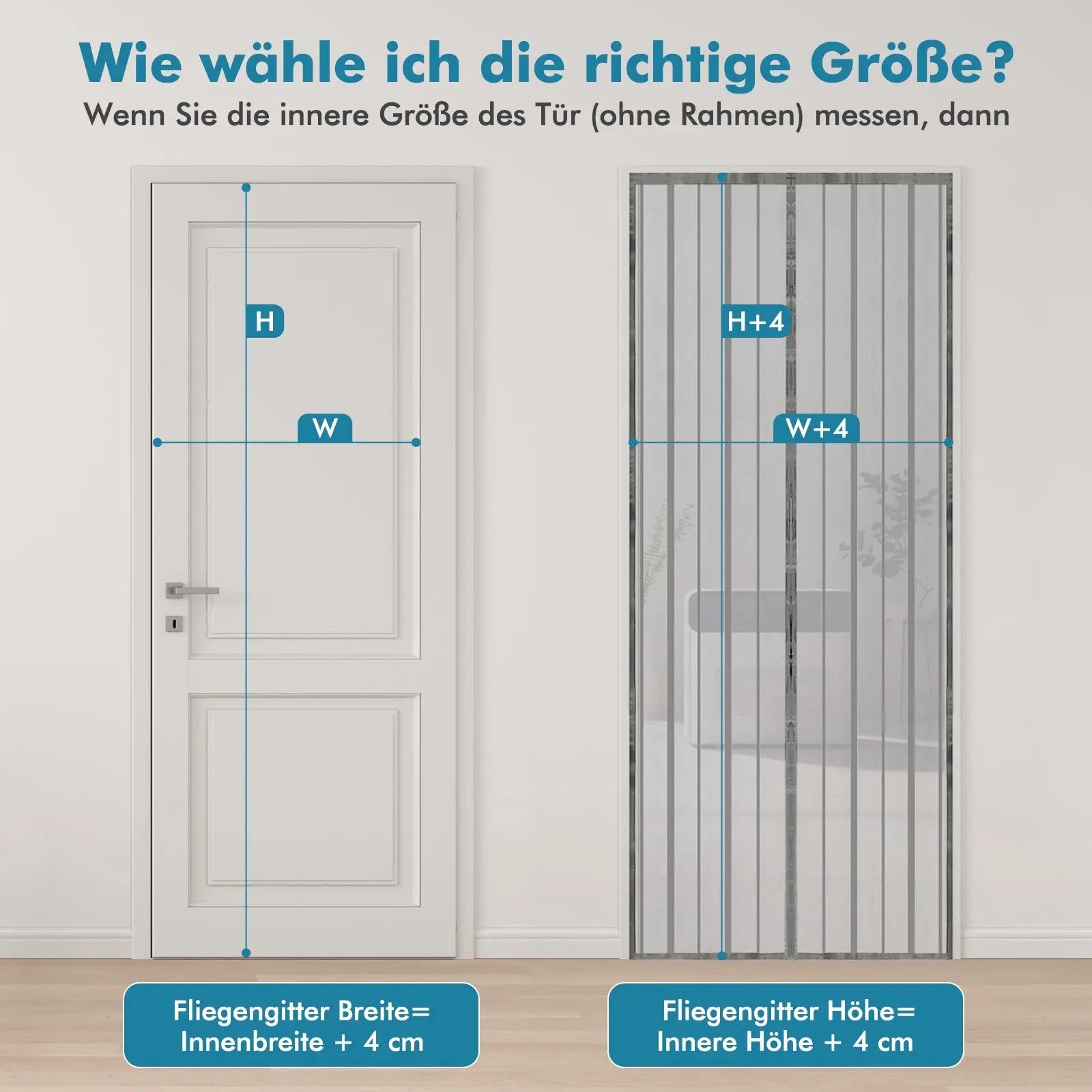 Sekey Magnet Fliegengitter Tür aus Polyester, mit Bändern, Grau Sekey