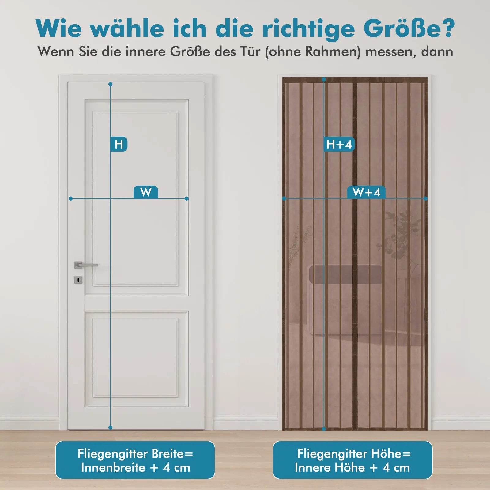Sekey Magnet Fliegengitter Tür aus Polyester, mit Bändern, Braun Sekey