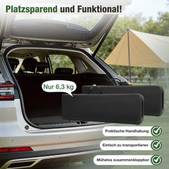 Sekey Klappbare Bierbank*2 183 cm – Kunststoff Campingbank & Bierzeltbank bis 300 kg Belastbar, Gartenbank Klappbar mit Tragegriff, Schwarz