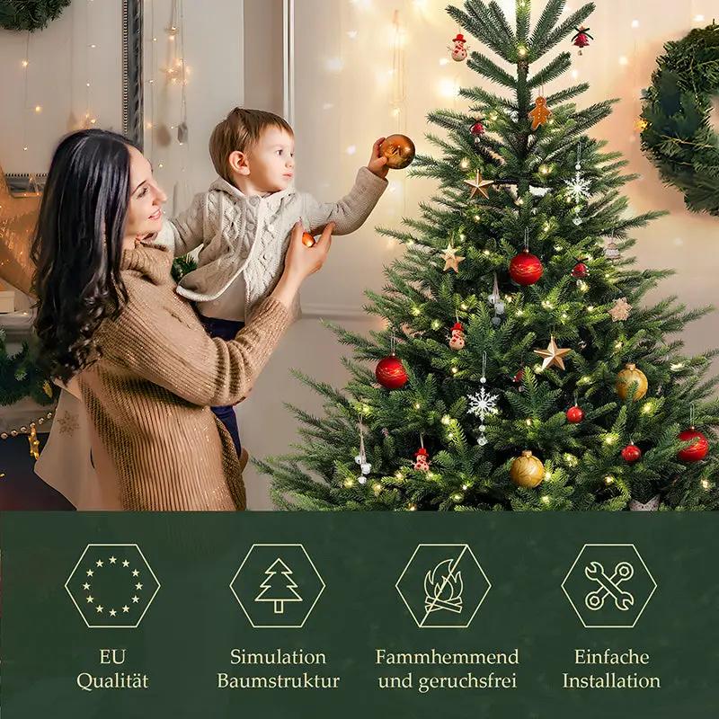 Salcar 180/210cm Künstlicher Weihnachtsbaum, 2525/3557 Zweige, 74 % PE Salcar
