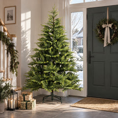 Salcar Künstlicher Weihnachtsbaum Fichte aus PE & PVC mit hellgrünen Zweigspitzen – 120 bis 210 cm