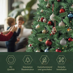 Salcar 120/150/180/210/240cm Künstlicher Weihnachtsbaum mit Metallständer, Nordmanntanne, mit 279/408/580/868/1168 Spitzen Salcar