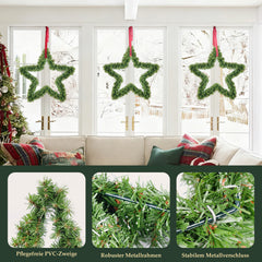 SALCAR PVC Christmas Star 40 cm/55 cm – Realistic Christmas decoration with 200/240 branches for indoor &amp; outdoor use