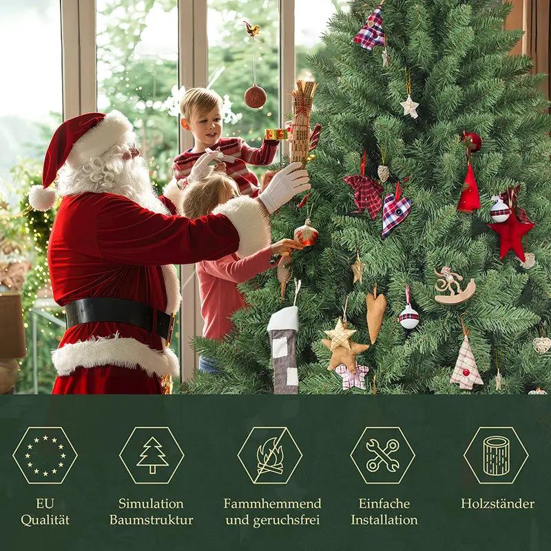 Salcar 120cm/150cm/180cm/210cm Künstlicher Weihnachtsbaum, Korea-Tanne, mit 730/1066  PVC-Nadeln Salcar