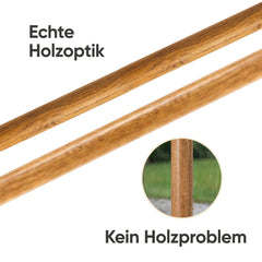 Sekey Sonnenschirm Ø300 cm in Holzoptik – mit Auto-Kippfunktion, 180g/m² Polyester UV50+, Eisenmast 48 mm & 8 Stahlstreben, großer Gartenschirm für Balkon, Terrasse & Garten