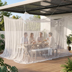 Sekey Moskitonetz 500×300×250 cm – Extra großes 360° Insektenschutznetz, 0,07 mm feinmaschig, geschlossenes Campingzelt für Doppel- & Kingsize-Betten, Garten & Outdoor