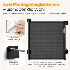 Sekey Ausziehbares Treppenschutzgitter 0–200 cm – TÜV-zertifiziertes Baby- & Haustiergitter, 97 cm hoch, ohne Bohren, für Treppe, Tür & breite Durchgänge