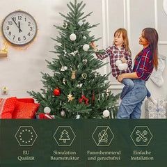 Salcar 180/210cmKünstlicher Weihnachtsbaum, Edeltanne, mit 1204/1609 PE-Zweigen und 398/658 PVC-Zweigen Salcar