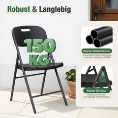 Sekey Klappstuhl Holzmaserung – Klappbare Gartenstühle für Balkon, Terrasse & Garten (2er, 4er & 6er Sets)