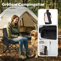 Sunula Campingstuhl Faltbar Ultraleicht, 1/2 Stück, Tragbar mit Tragetasche und Seitentaschen, 100 kg Belastbar, Rutschfeste Füße, Mondstuhl Design, Für Camping, Angeln, Picknick, Garten, Strand, 600D Oxford-Stoff
