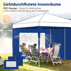Sekey 3×3m Seitenwand für Pavillon, 2er Set, mit Reißverschlussv und Fenster Sekey
