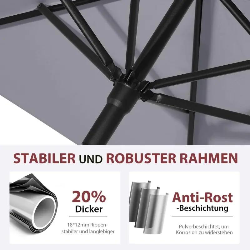 Sekey 200 x 125 cm Balkonschirm Rechteckig, Sonnenschutz UV50+ Sekey