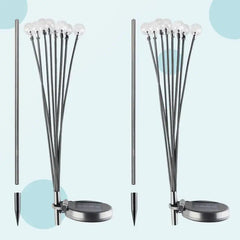 Salcar 2er Set LED Solar Gartenleuchte mit Blasen-Kugeln Salcar