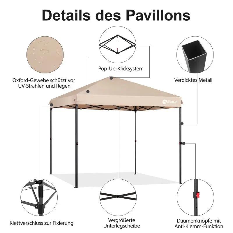 Sekey 300 x 300 cm Faltpavillon mit 4 Sandsäcken und Tragetasche Sekey